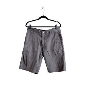 Volcom Men's True To This Flat Front Stretch Casual Chino Shorts Gray Size 33